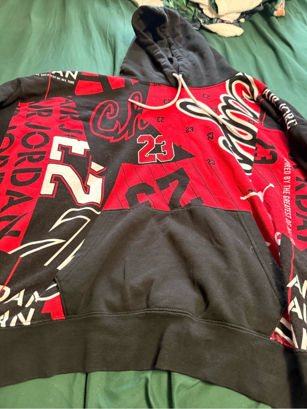 Jordan women’s Red and Black Graphic Pullover crop Hoodie